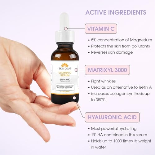 Suero Facial De 1 Oz Con Vitamina C Y Ácido Hialurónico + Su
