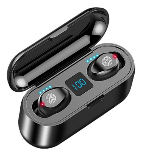 Audifono Inalambrico F9 Earbuds Negro Bluetooth Táctil