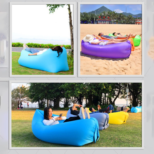 Colchón Inflable Personal Portátil Camping Acampar Colchone Violeta