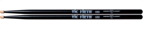 Vic Firth 5ab Baquetas Punta De Madera Batería Percusión Color Negro Tamaño 16