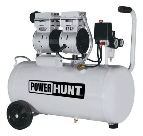 Compresor De Aire Libre De Aceite 25litros Power Hunt 2.5hp Color Blanco Fase Eléctrica Monofásica Frecuencia 60 Hz