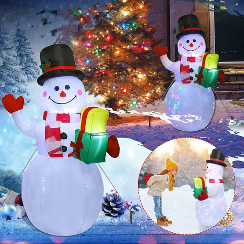 Mc Lz 170cm Brillo Muñeco De Nieve Inflable Decoración