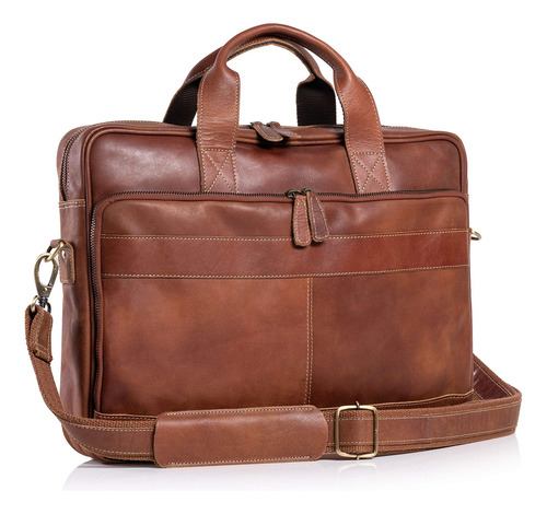 Komalc 16 Inch Leather Briefcases Laptop Messenger Bags For.
