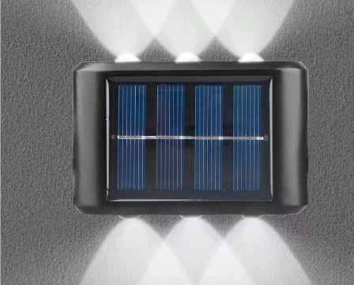 Aplique Solar De 6 Leds  Para Exterior (kit De 2 Unidades)