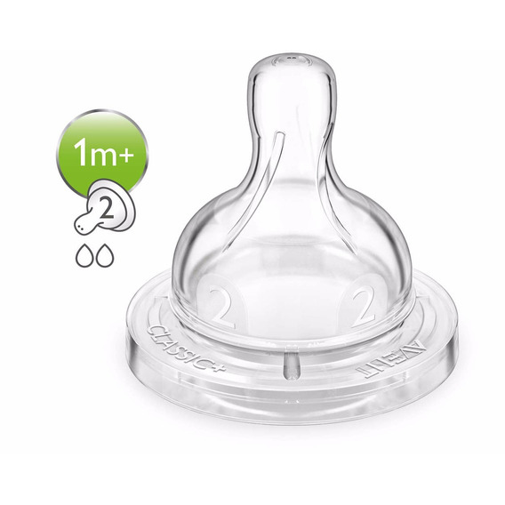 Tetina Philips Avent Scf632/27 Fluir Lento 1m+ 2 Agujeros