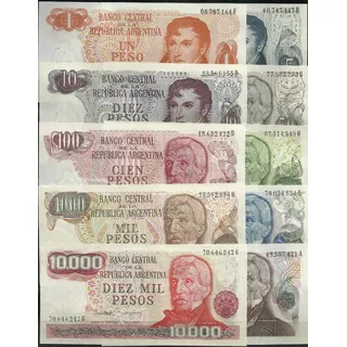 Serie De 10 Billetes Pesos Ley Sin Circular