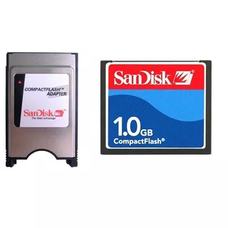 Adaptador Leitor Compact Flash Pcmcia + Cf 1gb Sandisk