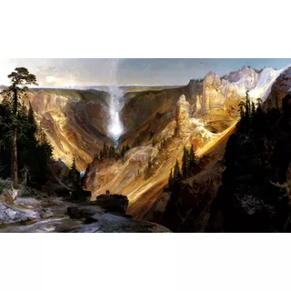 Grand Canyon Em Yellowstone Usa 1872 Pintor Moran Tela Repro