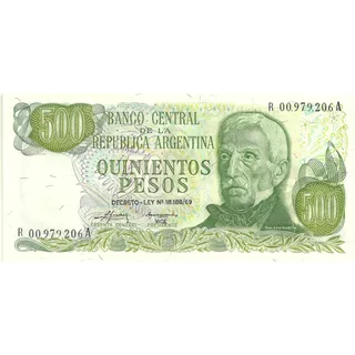 Billete 500 Pesos Ley Reposicion Bottero 2420 Sin Circular