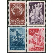 Bulgaria Serie X 4 Sellos Mint Obreros = Juventud Año 1949