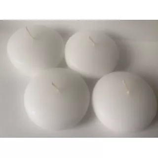 Paquete Con 25 Velas Flotantes Ovni 8 Cm Alta Calidad Blanco