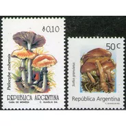 Argentina 2 Sellos Hongos Psilosybe Y Suillus Años 1993-94 