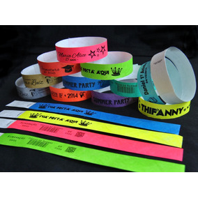 Pulseira De Identificação Personalizada Vip Tyvek Kit 100 Un