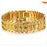 Bracelete  De Luxo Real Banhado A Ouro 18k 17 Milímetros Top