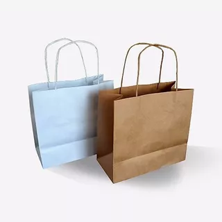 Bolsas De Papel Kraft (19*20*10 Cm) Pack X5 Unidades