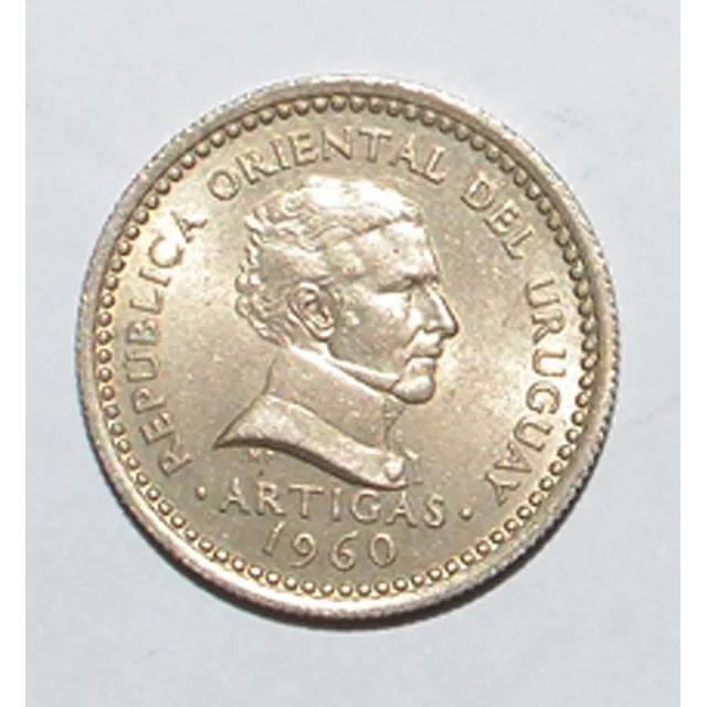 Moneda De 25 Centésimos De Uruguay, Año 1960