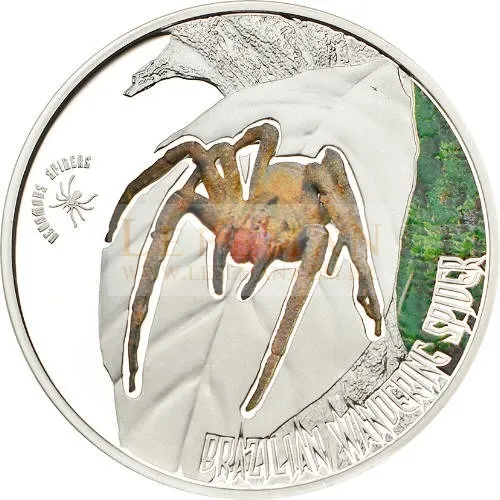 6210 Ilhas Cook 2$ 2013 Prata Proof - Aranha Armadeira