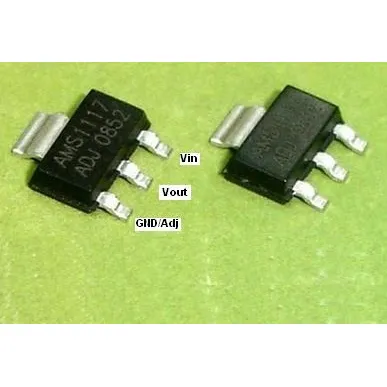 2 Reguladores Lm1117 Ams1117 1117 Adj Sot223 Ajustables 1a