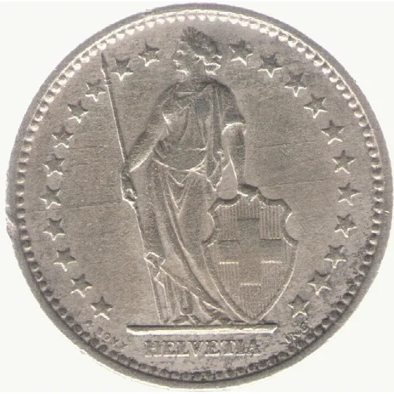 Suiza 2 Francos 1905 B Plata Mb+