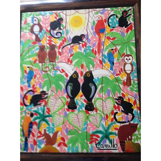 Cuadro Naif De Jesus Carrillo