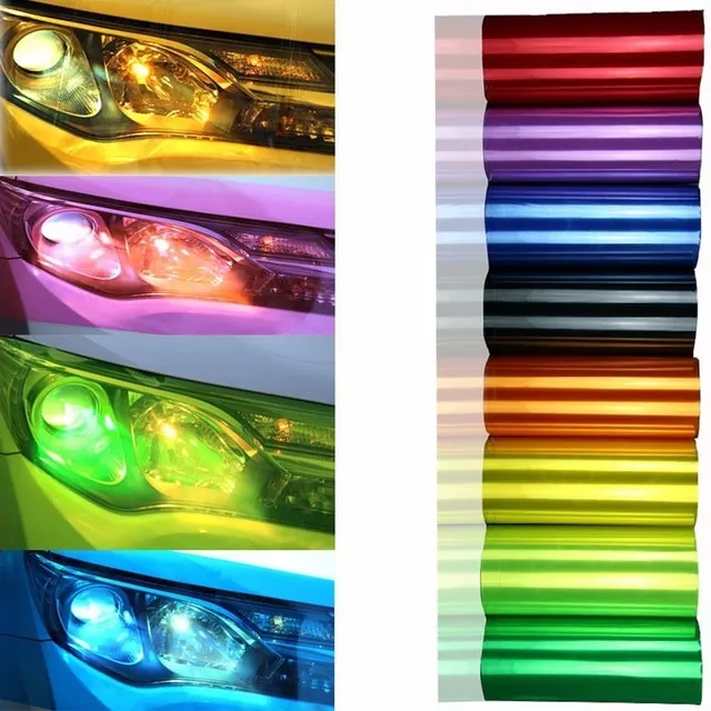 Film Autoadhesivo Faro Optica Auto 30cmx1m Colores Varios