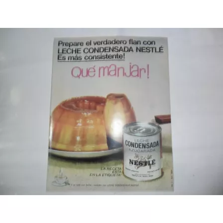 Nestle Leche Condensada Azucarada Publicidad 1967