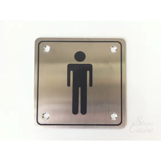 Emblema De Baño Acero Inoxidable Hombre Y Mujer 6 Und