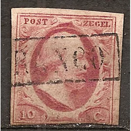 Holanda Nederland Año 1852 Catálogo Marca ++u$55 Yv 2 