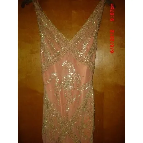 Lujoso Vestido Largo De Fiesta Noche Color Rosado Salmon