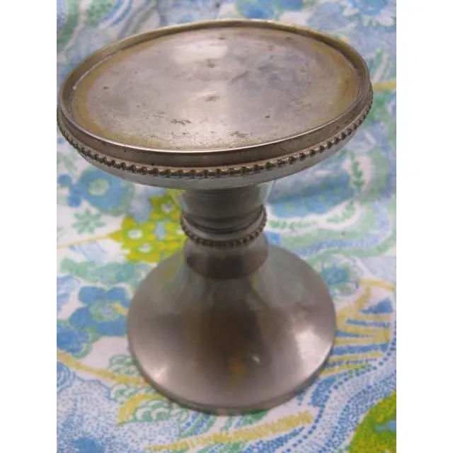 Mundo Vintage: Porta Vela Cirio Grande Peltre Ayt Bronce Bhx