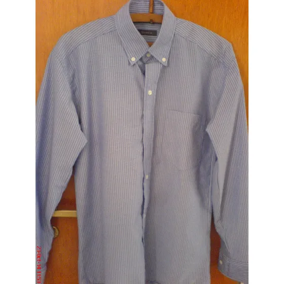 Camisa De Vestir Azul-celeste Danubio Con Rayas Talle Nº 38