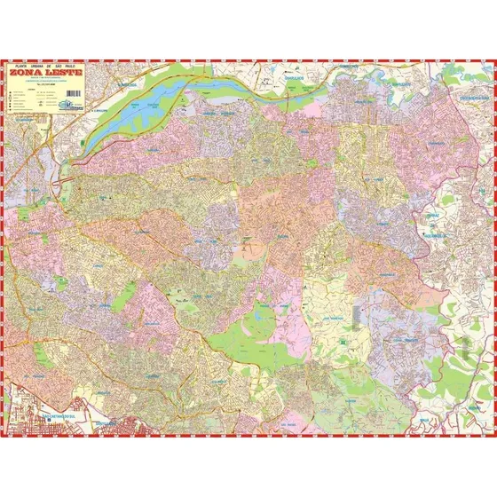 Mapa Zona Leste De São Paulo - 120 X 90 Cm.