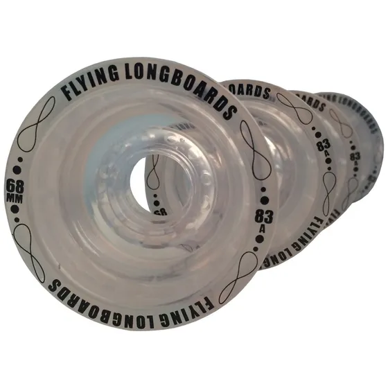 Roda Skate Flying Longboard 68mm 83a Vintage Amareladas