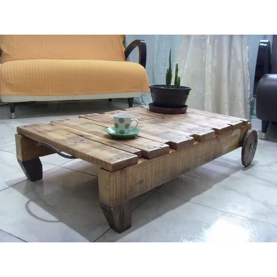 Mesa De Palets Estilo  Decoración Industrial