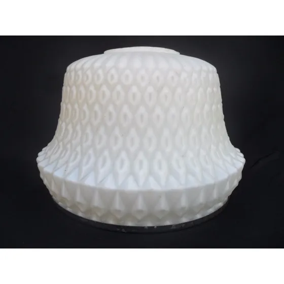 Lampara Relieve Vidrio Blanca Textura Colgante Antigua Techo