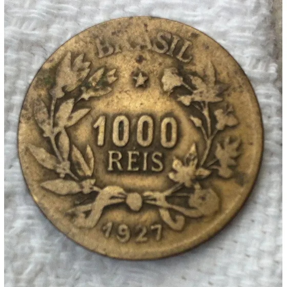 Moeda De 1000 Reis Bronze De 1927