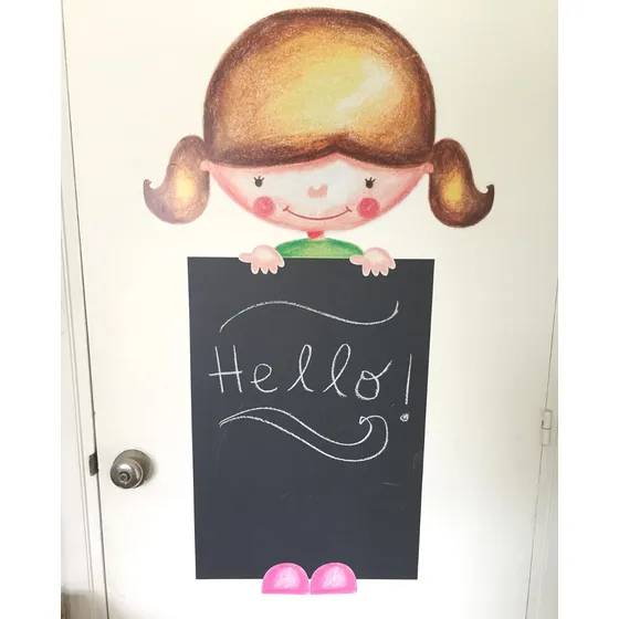 Pizarrón Vinilos Pared Decoración Infantil Linda Wall Nena