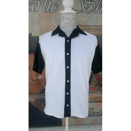 Camisa Boliche Hombre Vintage Charlie Sheen Harper Caballer