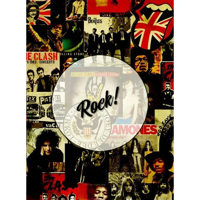 Rock!  Lámina Decoupage Autoadhesiva 30 X 42 No Servilletas
