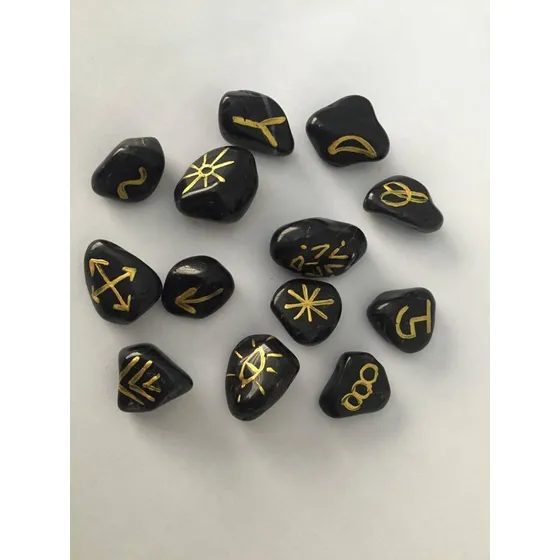 Jogo De Runas Da Bruxa Em  Onix + Manual