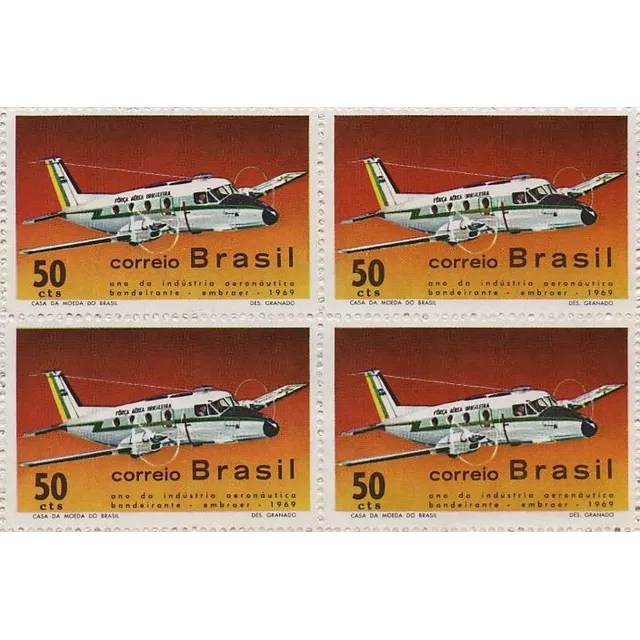 1969 C-656 Quadra Selos  Embraer Avião Bandeirante