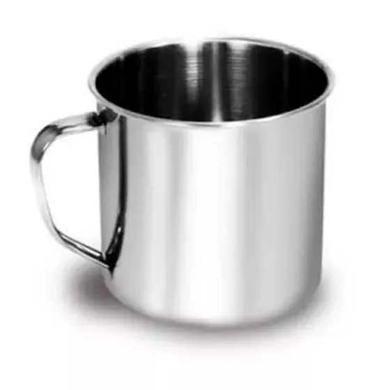 100 Canecas Aço Inox 7 Cm 200 Ml Inox Polido Café E Chá Luxo Cor Cinza Liso