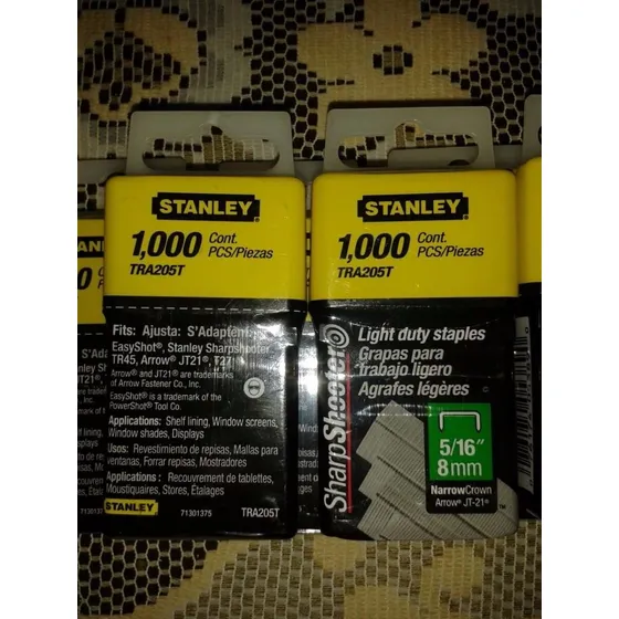 Caja De Grapas De Tapicero 5/16 8mm Stanley, Nueva.
