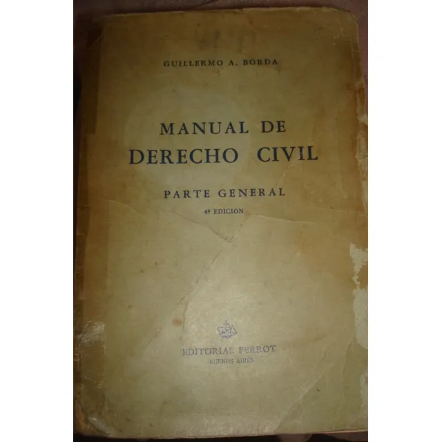 Manual De Derecho Civil -guillermo Borda 