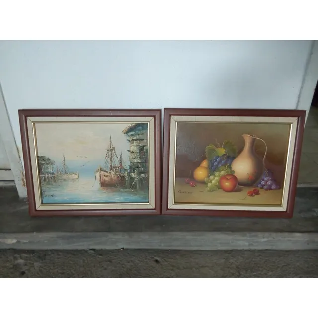 Cuadro Decorativo Pintado Al Oleo. Como Nuevo