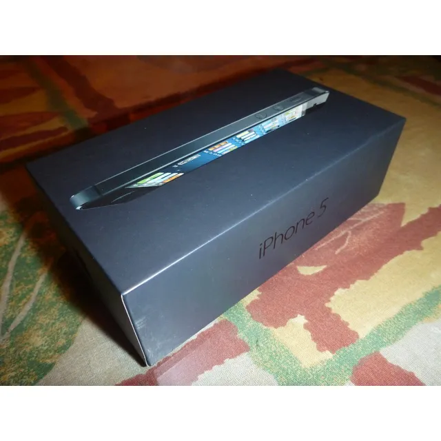 Caja Iphone 5 Negro 16gb Manual,sacachip,sticker,cajita Audi