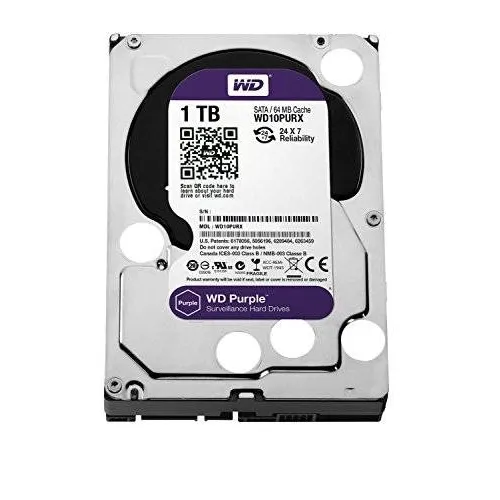Wd Púrpura De 1 Tb De Disco Duro De Vigilancia - 5400 Rpm Sa