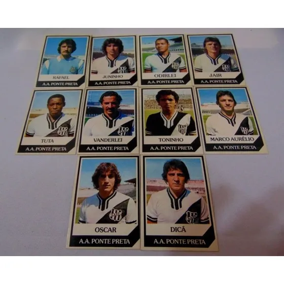 Futebol. Lote Com 10 Cards Ping Pong Do Time Da Ponte Preta