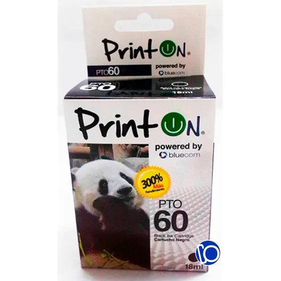 Cartucho Compatible Hp 60 Xl Negro Printon F4280 F4480
