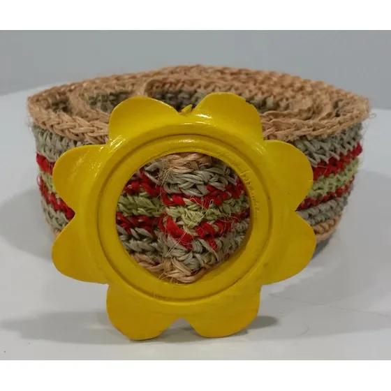 Correa Tejida De Colores, Ajustador Diseño De Flor, Nueva